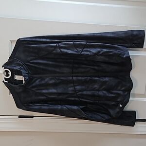 ladies sz 3x fabletics jacket gray/black warm up coat